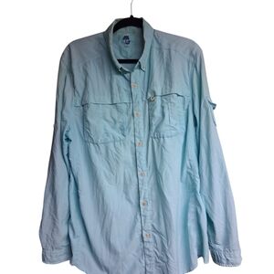 Men's Light Blue Casual Button Down Shirt
